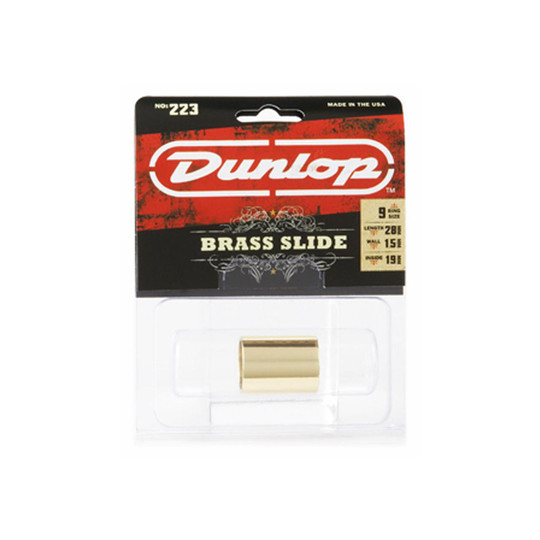 Dunlop 223 Brass Slide Medium Knuckle Medium Wall Cream City Music