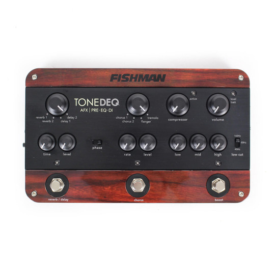 Fishman ToneDEQ Acoustic Guitar Preamp / MultiEffects Pedal Cream