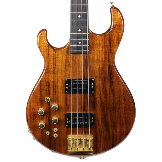 Used Carvin LB50 Left Handed Electric Bass Guitar Koa Natural