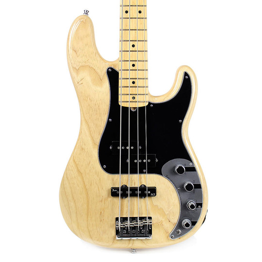 2011 Fender American Deluxe Precision Bass Natural Finish | Cream