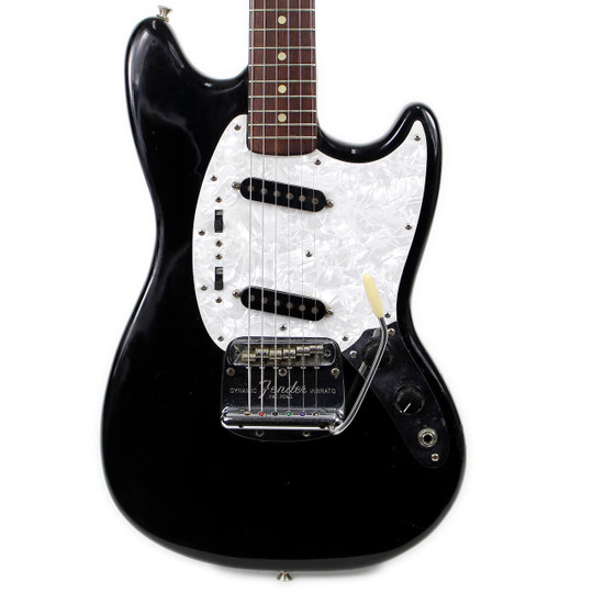 Vintage 1974 Fender Mustang Electric Guitar Black | Cream City Music