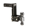 Tow and Stow Adjustable Drop Hitch | 2 Inch Shank, Black Finish | Universal