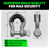 D-Ring 3/4" Shackle Set With Isolator | Universal