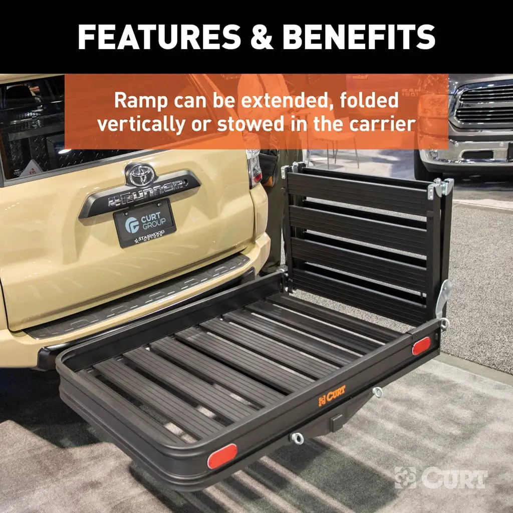 Rear Aluminum Cargo Carrier With Ramp | Universal
