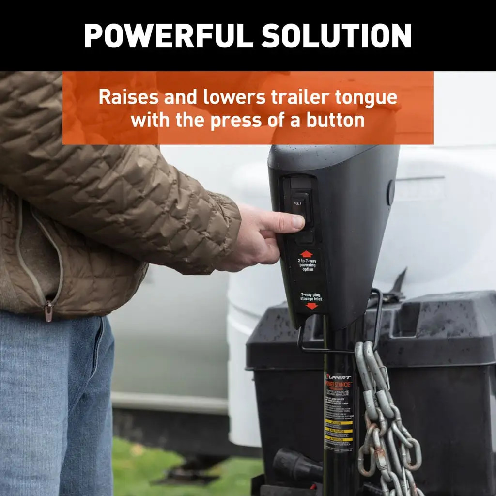 Power Stance Electric A-Frame Trailer Jack | Universal