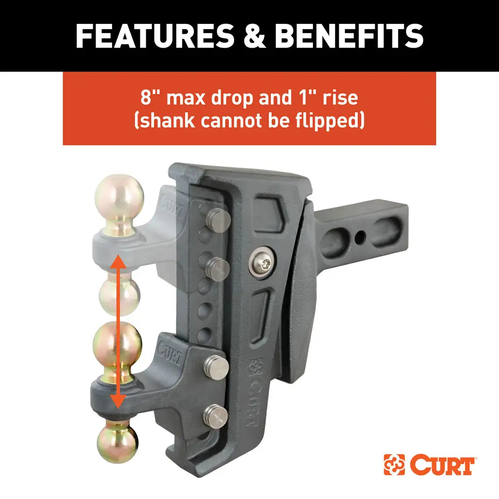 Rebellion XD Adjustable Cushion Hitch Dual Ball | Universal