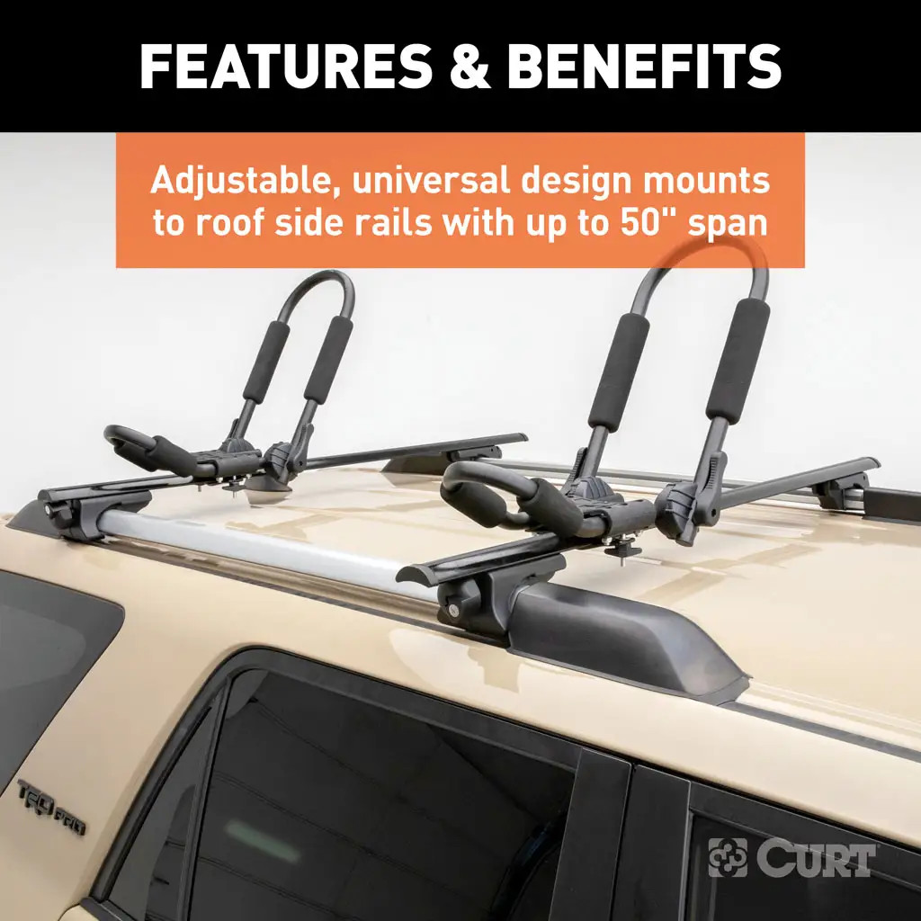 Roof Rack Aluminum Crossbars 50" Span | Universal