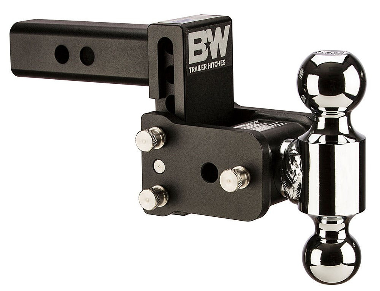Tow and Stow Adjustable Drop Hitch | 2 Inch Shank, Black Finish | Universal