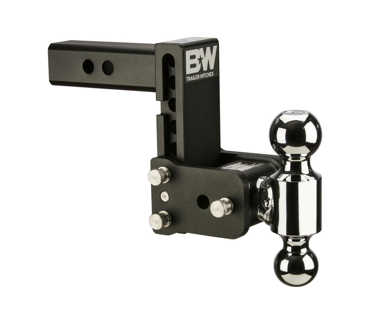 Tow and Stow Adjustable Drop Hitch | 2 Inch Shank, Black Finish | Universal