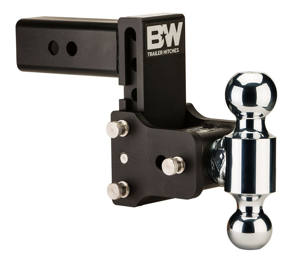 Tow and Stow Adjustable Drop Hitch | 2.5 Inch Shank, Black Finish | Universal