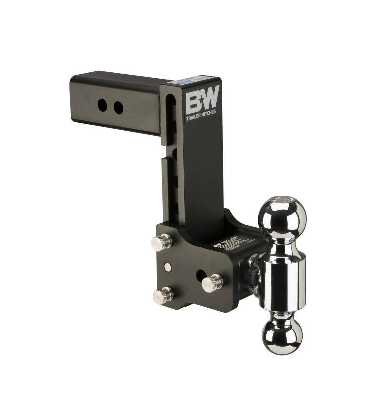 Tow and Stow Adjustable Drop Hitch | 2.5 Inch Shank, Black Finish | Universal