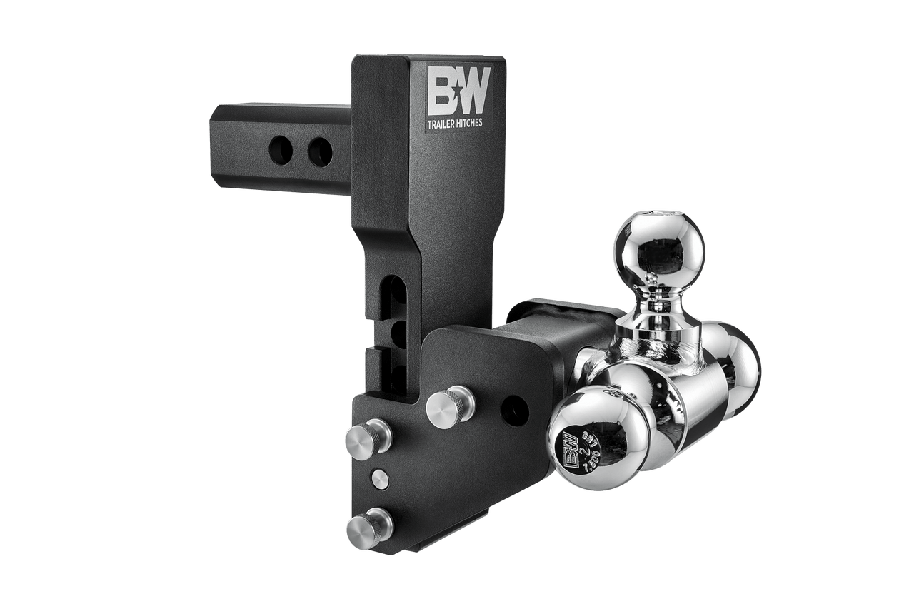 Tow and Stow Adjustable Drop Hitch | GM Multi Pro Tailgate, Black Finish | Universal