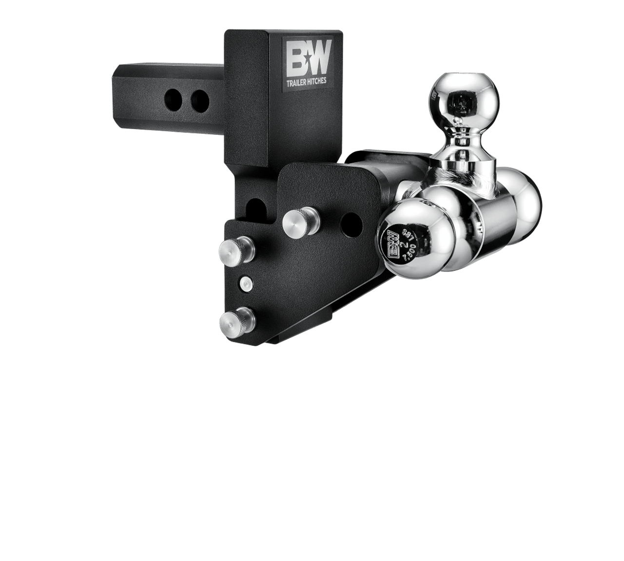 Tow and Stow Adjustable Drop Hitch | GM Multi Pro Tailgate, Black Finish | Universal