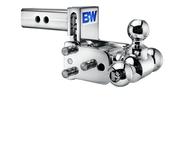 Tow and Stow Adjustable Drop Hitch | 2 Inch Shank, Chrome Finish | Universal
