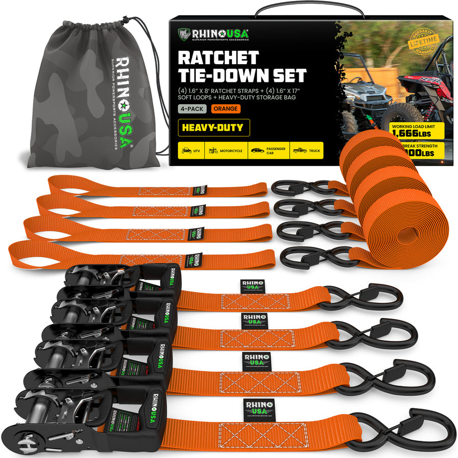 HD Ratchet Tie-Down Straps | Universal