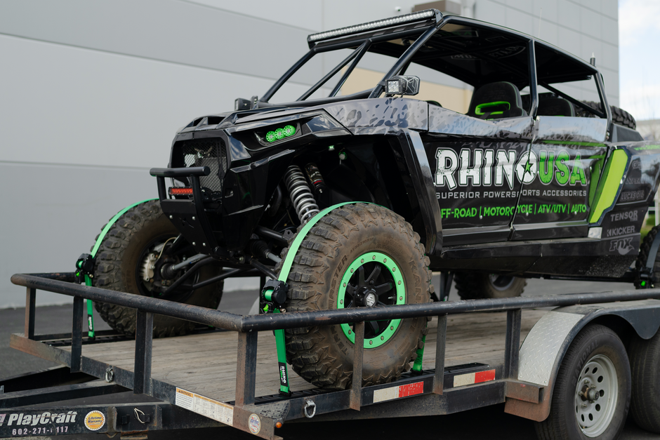 E-Track 2"x10' Retractable Ratchet Tie-Down Strap | Universal