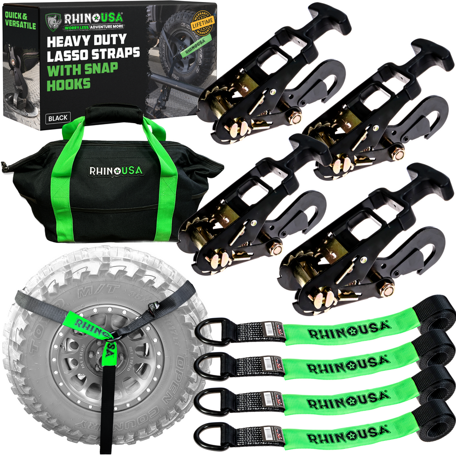 Car Tire Tie-Down Lasso Basket Straps | Universal