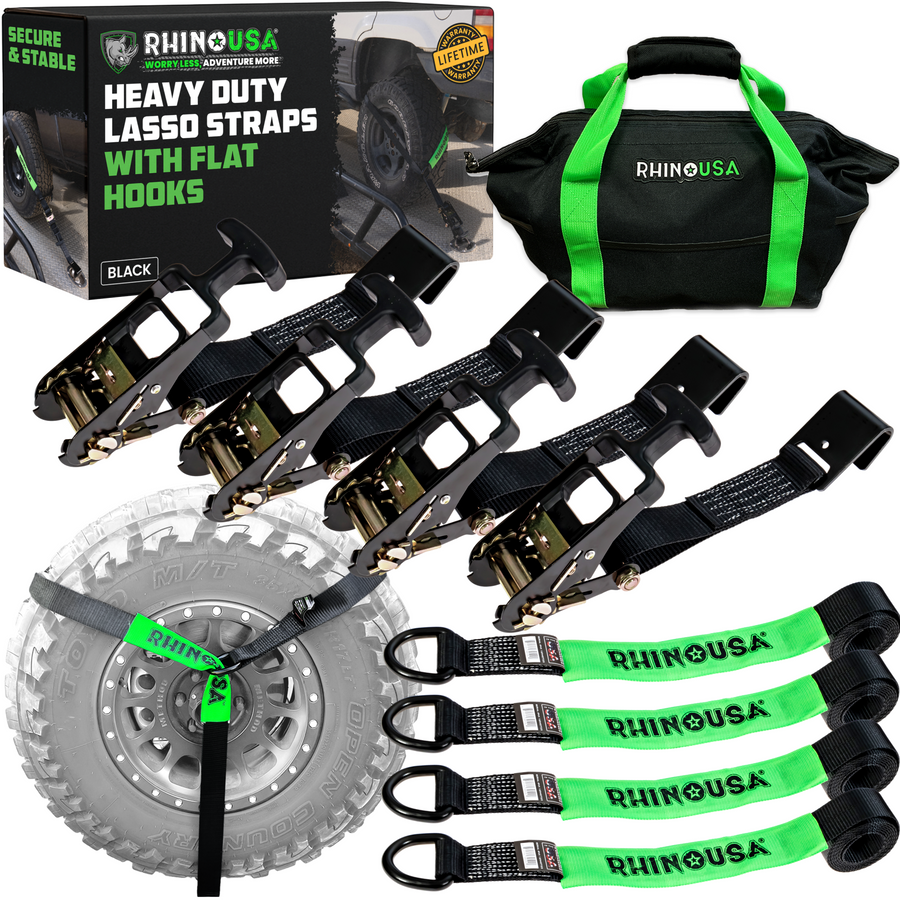 Car Tire Tie-Down Lasso Basket Straps | Universal