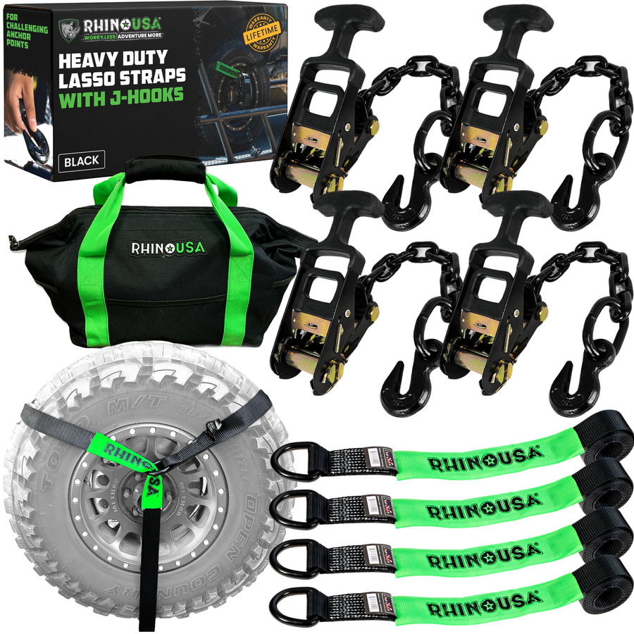 Car Tire Tie-Down Lasso Basket Straps | Universal