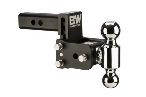 Tow and Stow Adjustable Drop Hitch | 2 Inch Shank, Black Finish | Universal