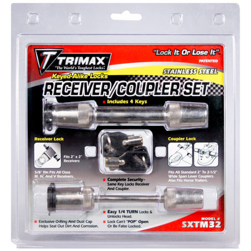 Hitch and Coupler Locking Stainless Steel Pin Set | Universal