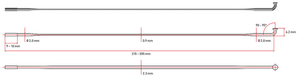 DT Aerolite Bladed Race Spoke