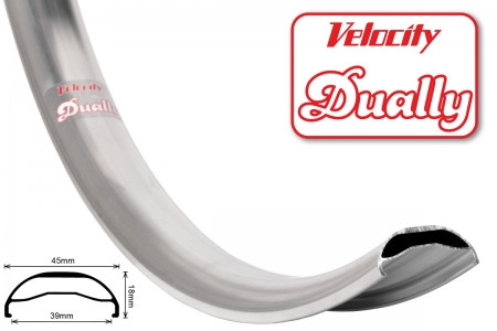 Cerchio Velocity Dually 27.5 – Disc, Tubeless Ready, 32 Fori, Nero, Alluminio – Mountain Bike
