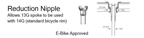 Sapim Brass Reduction Nipple 13G