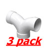 765515W-3 Vaculine 90 Degree 3 - Way Elbow, White 2099-01