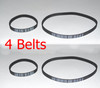 835678 TIMING BELT-PROTEAM PROGEN 12,15,UPRIGHT SET OF 4 BELTS