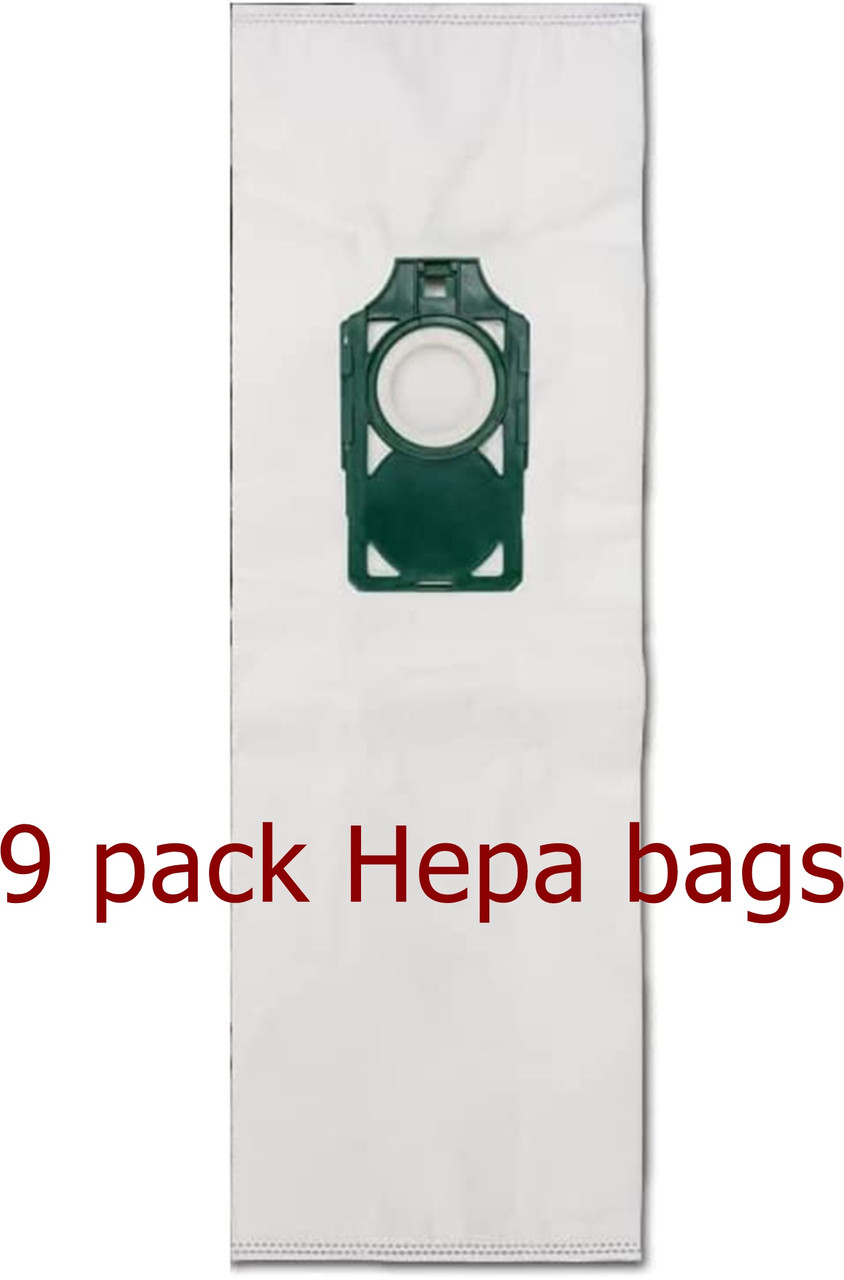 9 pack  HEPA Bags Designed  fit Riccar SupraLite and Simplicity Freedom Vacuums with Green Bag Holder