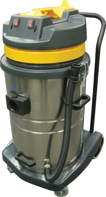 18 Gal. Wet/Dry Commercial Vacuum
Stainless Steel Tank
2-2 Stage Bypass Quiet Series Motors
Anti-Craking, Heatproof-Waterproof & Static Resistant
5 Pc. Heavy Duty Commercial Tools with 10 ft. Flexible Hose
Power - 110” Water Lift
CFM - 212 3 Feet High 25 Ft. Cord Drain Hose