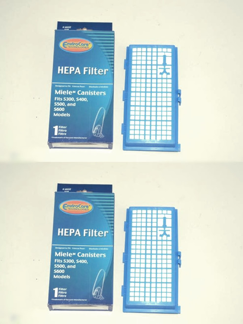 2 pack F250 Miele Hepa Filter w Charcoal Fits Uprights and