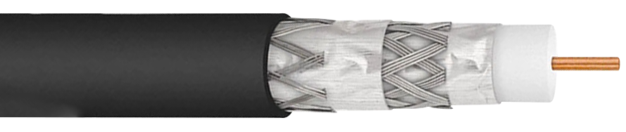 RG6/U quad shield coaxial cable