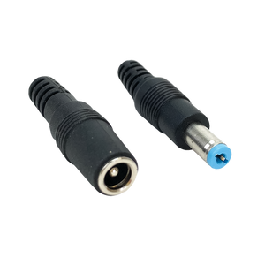 A close-up showing the identical 2.1mm connectors at each end of the cable.