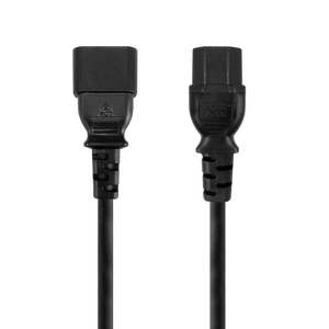 A direct front-on view of the high-temperature IEC-C15 female socket and the IEC-C14 male plug.
