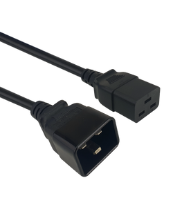 IEC-C19 To C20 Power Cord 1m Black 15A 1.5mm