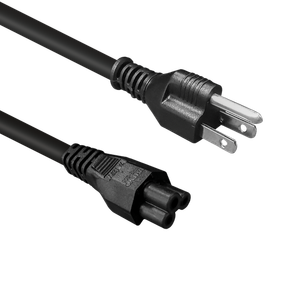 K3745USA 2m black IEC-C5 to USA 110V 3-pin mains power cord for laptops and small appliances.