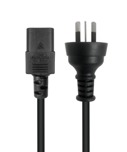 Top front view of the 5m heavy-duty power cable, highlighting both connector ends.