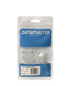 The 50-pack of RJ11 modular plugs in its branded Datamaster hang-sell packaging.