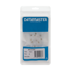 The 20-pack of RJ12 modular plugs in its branded Datamaster hang-sell packaging.