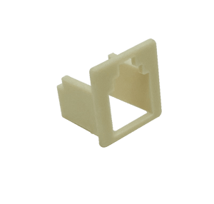 A detailed side view of the compact 6-pin to 4-pin modular socket reducer.