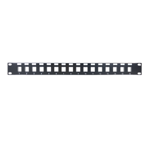 16-Port 1RU Unloaded Keystone Patch Panel