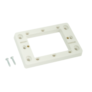 A side profile view of the 13mm deep low-profile mounting block, with mounting screws shown.