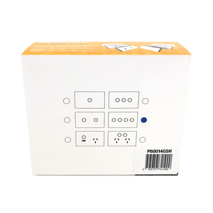 The 4-gang touch switch in its professional retail packaging.