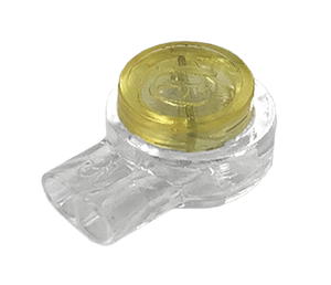 A detailed close-up side view of a 2-wire waterproof gel-filled splice connector.