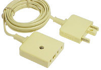 A view of the 25-metre telephone extension cord, showing the 606 male plug and the 610 female socket.