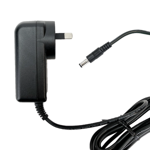Top side profile of the compact 18V 1A wall power adaptor.