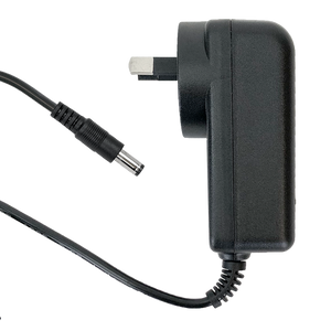 Close-up of the 2.5mm centre-positive DC output plug.