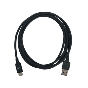 A coiled view of the high-speed USB-A to USB-C cable with LED.